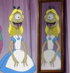 Pleakley dressed up as Alice