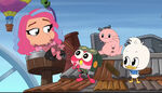 Chibi Sprig Plantar, Chibi Rufus, and Chibi Dewey are loving Chibi Princess Audrey's appearance.