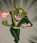 Iron Fist using the power that gives him the name.