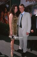 Minnie Driver and Tony Goldwyn pose together at the world premiere of Tarzan in June 1999.