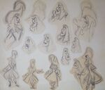 Captain Hook studies by Milt Kahl.