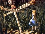 Alice at the crossroads, by David Hall.