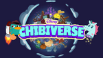 "Chibiverse" logo being held up by Chibi Perry the Platypus & Chibi Pony Head