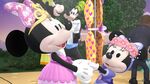 Minnie dancing with Millie