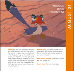 Zazu's page in Disneystrology