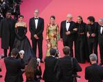 Mamoudou Athie, Leah Lewis, Pete Docter, Denise Ream, Peter Sohn, Adèle Exarchopoulos, Vincent Lacoste, and Jim Morris attending the 76th annual Cannes Film Fest in May 2023.