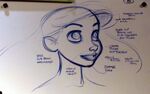 Ariel model sheet by Glen Keane.