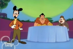 Mortimer getting laughed at by Gaston and LeFou