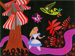 Alice lost in Wonderland, by Mary Blair.