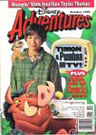 Thomas with Timon and Pumbaa on the cover of Disney Adventures (October 1995)