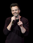 Joel McHale performing his stand-up comedy routine at the Treasure Island Hotel and Casino in Las Vegas in May 2017.