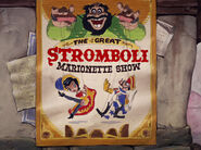 Gendarme on the poster advertising Stromboli's puppet show.