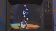 Red on the television screen in Toy Story 2