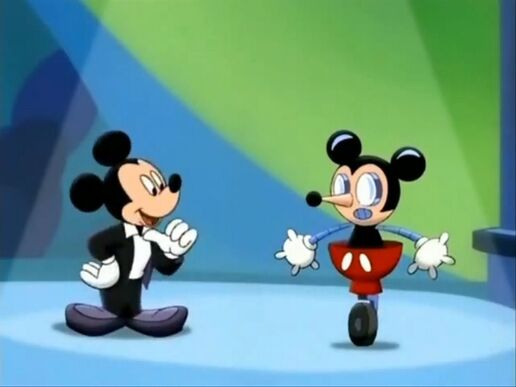 Mickey confronts Metal-Mickey