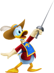 Musketeer Donald in Kingdom Hearts 3D: Dream Drop Distance