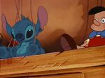 Stitch as a puppet in Pinocchio