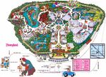 1989 map of Disneyland showing the Br'er characters to commemorate the opening of Splash Mountain