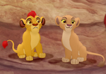 Kion con su hermana Kiara.