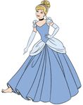 Cinderella smiles as she points to her foot.