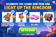 Lunar New Year Bundle (Lunar Balloon Lantern Stand + Festival Lantern + Gems + Resource Chest)