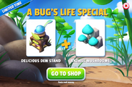 A Bug's Life Special (Delicious Dew Stand + Anthill Mushrooms)