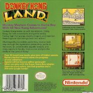 North American boxart (back) of Donkey Kong Land for Game Boy.