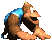 Sprite of Kiddy Kong standing in place, from the game Donkey Kong Country 3.