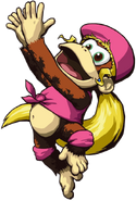 Dixie Kong's artwork from the game Donkey Konga 3 for GameCube.