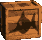 Sprite of Enguarde the Swordfish's Animal Crate from the game Donkey Kong Country 2.