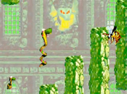 Rattly going through Toxic Tower in the Game Boy Advance remake.