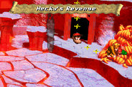 Necky's Revenge boss stage in the Chimp Caverns of Donkey Kong Country for GBA.