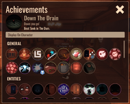 The new achievements tab that came with The Mines update.