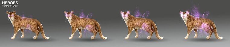 Artwork of Kitty's tier progression in Heroes of Dragon Age