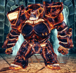 The Inferno golem from Dragon Age: Awakening