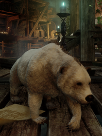 Chauncey, a miniature "large bear" wandering the Black Emporium