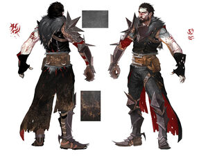 Concept-Art des männlichen Magier-Hawke