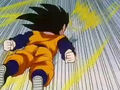 Goten charges at Trunks