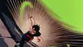 Gohan deflects Broly's Trap Shooter blasts while running