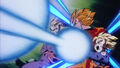 Goku charging a Kamehameha to help his sons