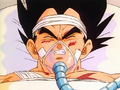 Vegeta injured after the ship exploded