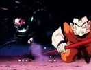 Goku trips Dr. Wheelo with the Power Pole in The World's Strongest