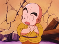 Krillin offers Goku his clothes