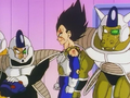 Vegeta enters Frieza's spaceship, his soldiers powerless against Vegeta