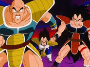 Nappa junto a Vegeta y Raditz.