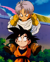 Trunks and Goten take Mighty Mask's costume