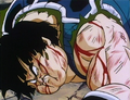 Shugesh lying dead on Planet Meat in Bardock - The Father of Goku