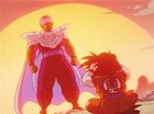 A sunset behind Piccolo and Gohan