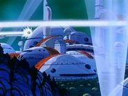 Frieza Force soldiers arrive to the Medical Team HQ in King Cold's planet with space pods