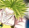 Future Broly in his Legendary Super Saiyan form in Shin Budokai - Another Road