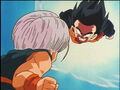 Goten approaches at Trunks